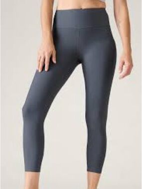 Athleta NWT Elation Colorblock Charcoal Gray Active Leggings NWT $99 Size Large